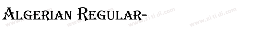 Algerian Regular字体转换